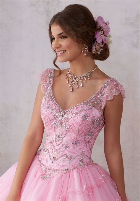 Jeweled Beading On A Tulle Ballgown Morilee Ball Gowns Quince
