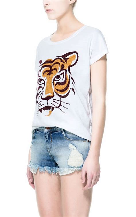 Image Of Tiger T Shirt From Zara T Shirts For Women Sleeveless