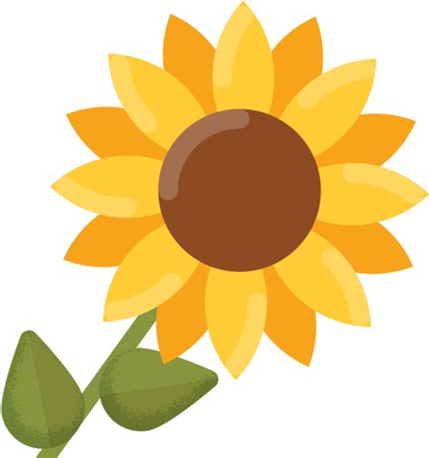 Common Sunflower Clip Art Transparent Background Cartoon Sunflower