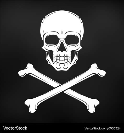 Human Evil Skull Jolly Roger Royalty Free Vector Image