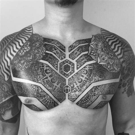 Image result for shamanic tattoos | Geometric chest, Chest piece