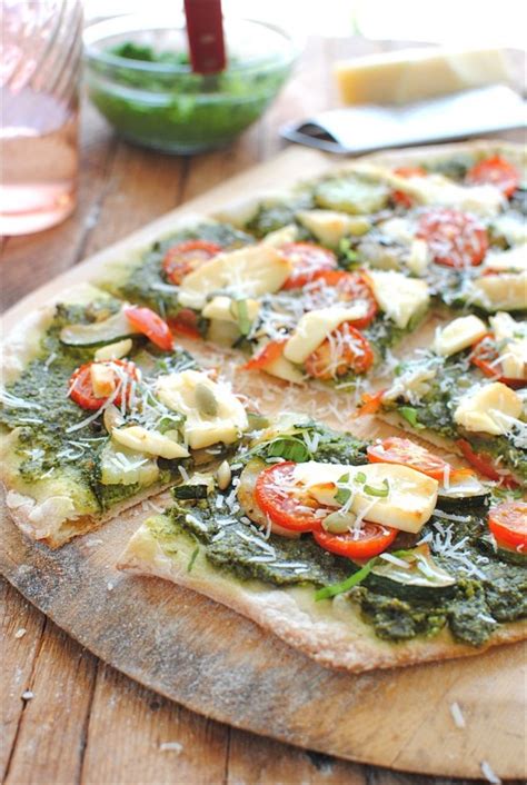Garden Veggie Pizza With Kale Pesto And Brie Bev Cooks