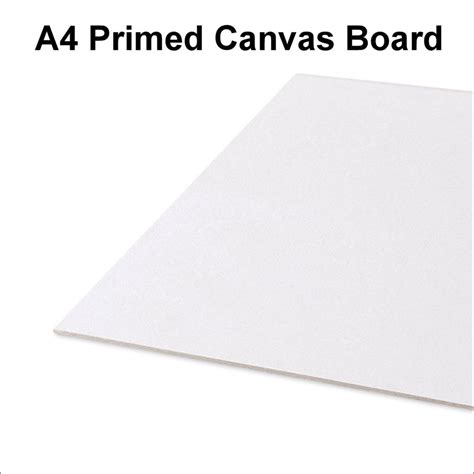 A4 210 X 297mm Primed Canvas Board Panel 100 Cotton Gesso Oil