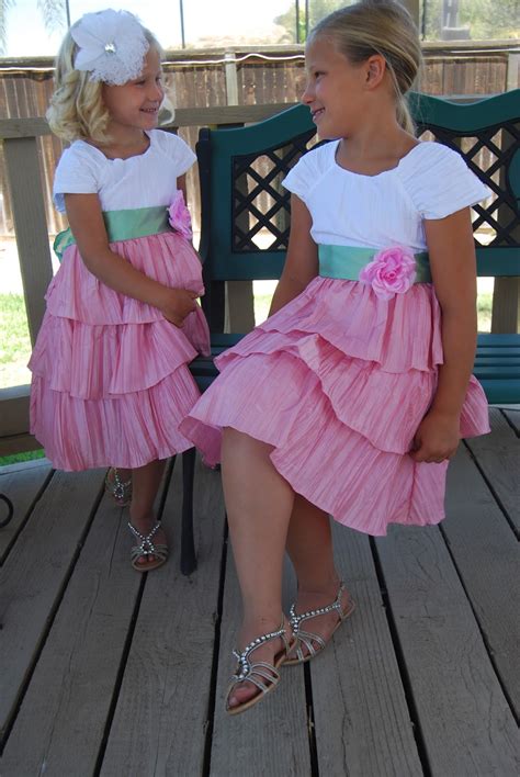 The Dress Party Little Girls Dresses For These Sisters Pink Crinkle