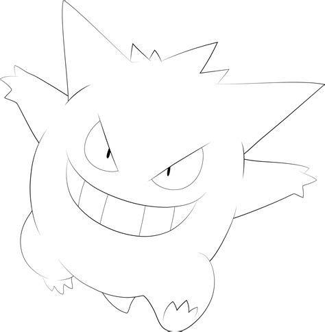 See more ideas about pokemon coloring pages, pokemon coloring, coloring pages. Gengar Line-art by Alcadeas1 | Art, Line art, Coloring pages