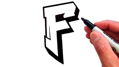 How To Draw The Letter F In Graffiti Style Easy Youtube
