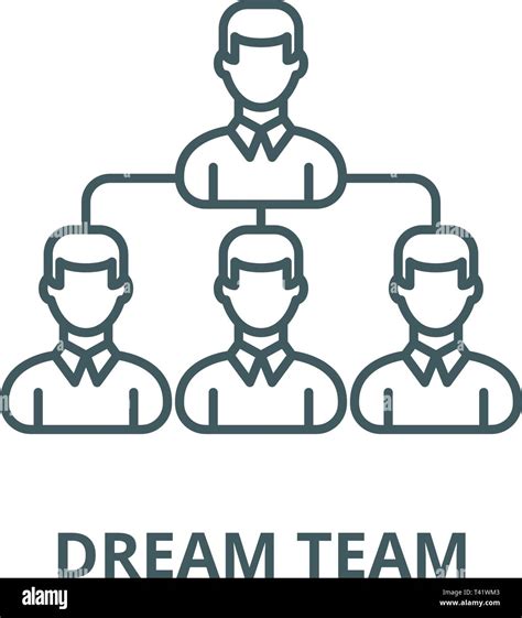 Dream Team Line Icon Vector Dream Team Outline Sign Concept Symbol