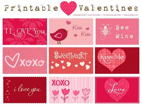 Valentines Day Printable Cards Design Corral