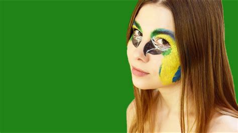 Parrot Makeup Step By Step Face Art Tutorial Макияж попугай ара Youtube