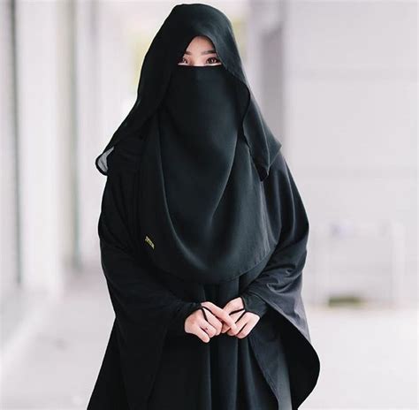 Beauty Muslim Girl Peçe Nikab Nikap Nikabis Kapalı çarşaf Hicab Hijab Tesettür D Gaya Hijab