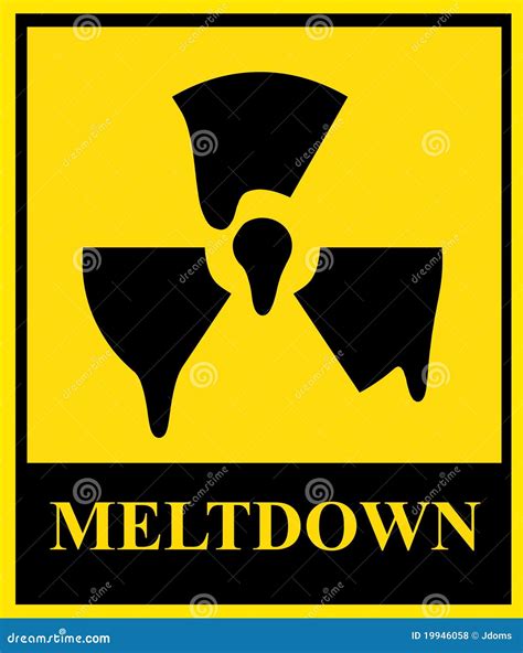 Nuclear meltdown sign stock illustration. Illustration of black - 19946058