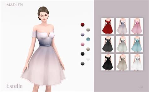 Madlen Estelle Dress Madlen On Patreon In 2021 Sims 4 Dresses Ts4