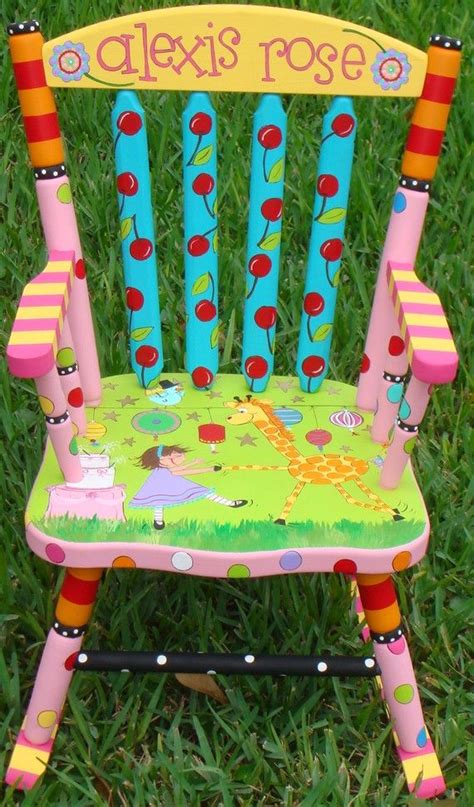 Childrens Rocking Chairs Personalized Personalized Painted Owl Child