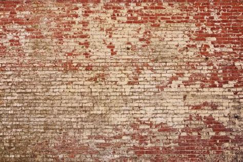 Weathered Red Brick Wallpaper Mural Hovia Uk Old Brick Wall Faux