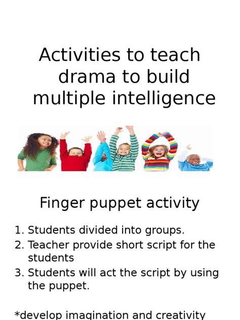 Nurturing Multiple Intelligences Through Drama Activities Finger