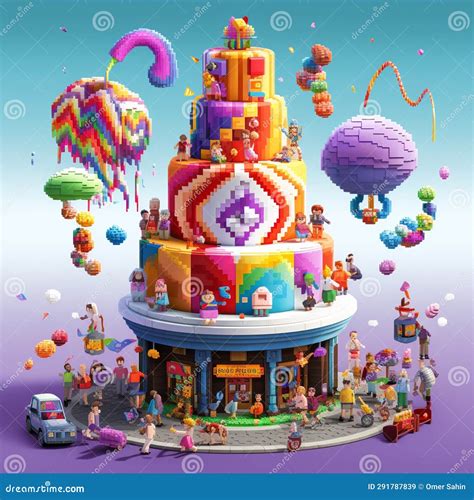 Feast for the Senses: a Tantalizing Cake Experience Stock Image - Image