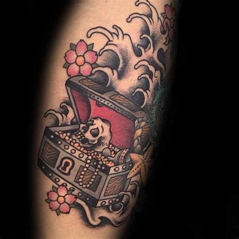 40 Treasure Chest Tattoo Designs For Men Valuable Ink Ideas Tattoo