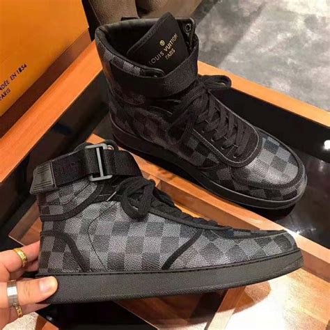 Louis Vuitton Lv Men Rivoli Sneaker Boot Shoes In Iconic Damier