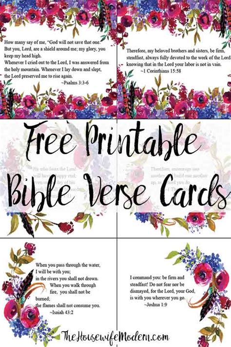 Free bible verse printables on the theme of courage. Free Printable Bible Verse Cards for When You Need Encouragement