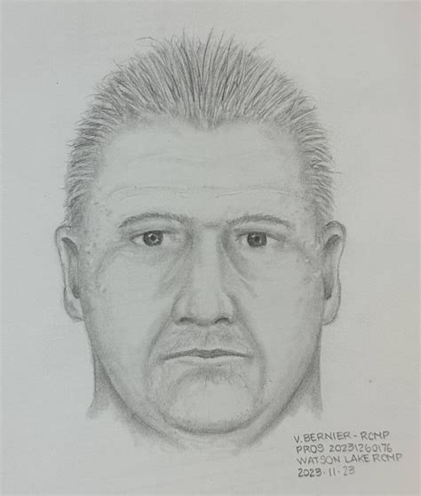 Forensic Sketch Of Attempted Abduction Suspect Released By Yukon Rcmp