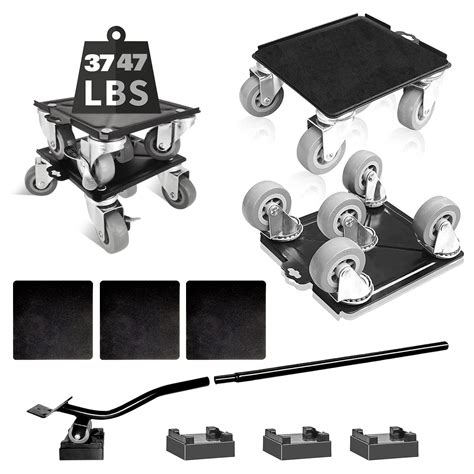 Furniture Dolly 5 Wheels Heavy Duty,Large Size Carbon Steel Panel