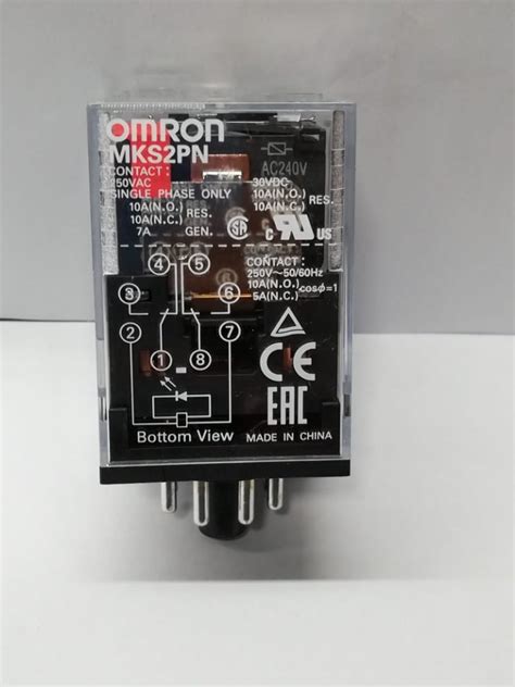 Miks2pn Omron 8pin Plug In Round Relay For Control Panels 240vac At