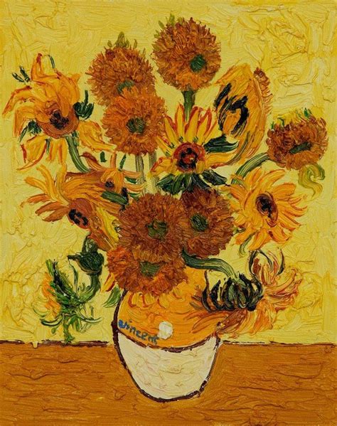 Still Life With Sunflowers Vii By Vincent Van Gogh Famous Handmade Canvas Oil Painting