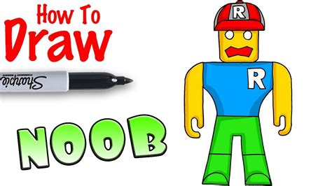 How To Draw The Noob In Roblox Youtube