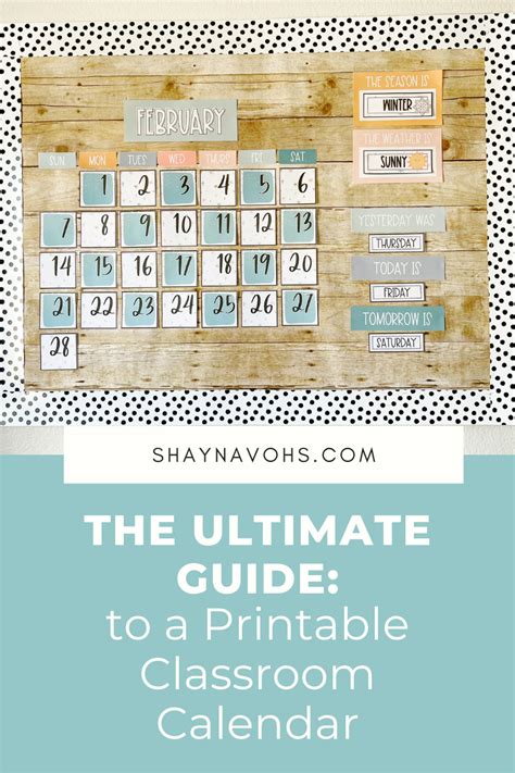 The Ultimate Guide To A Printable Classroom Calendar Shayna Vohs