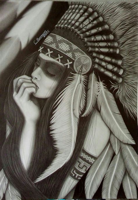Native American Girl Native By Cristiam Bermam Arte Caverna Native American Girls Native