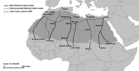 Routes For Trans Saharan Slave Trade Adapted From Segal 2002 And