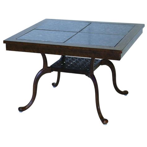 Darlee Series 77 Cast Aluminum Patio End Table With Granite Top