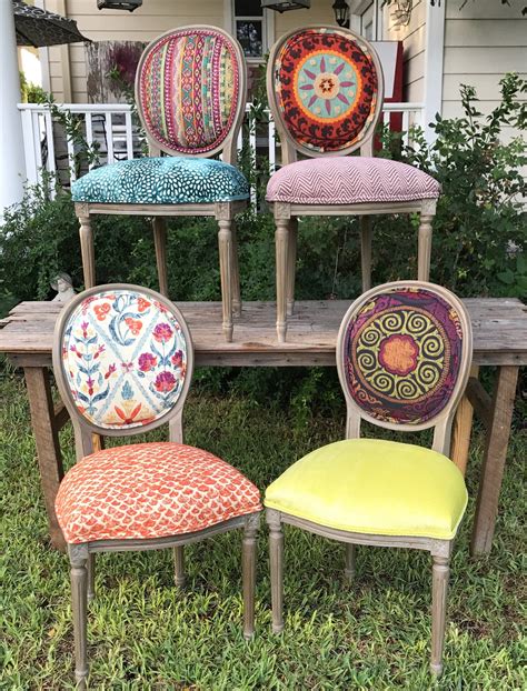 Eclectic Boho Dining Chairs Etsy Boho Dining Chairs Boho Dining