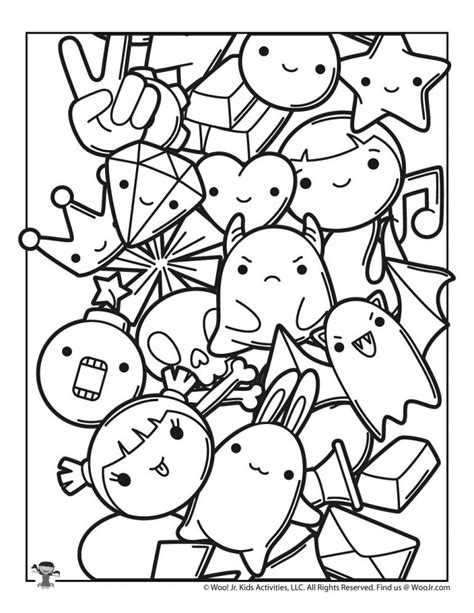 Kawaii Printable Coloring Pages Woo Jr Kids Activities Childrens