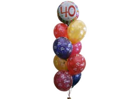 40th Birthday Balloons | 40th balloons Perth | Helium Balloons Perth | 40th Party balloons and ...