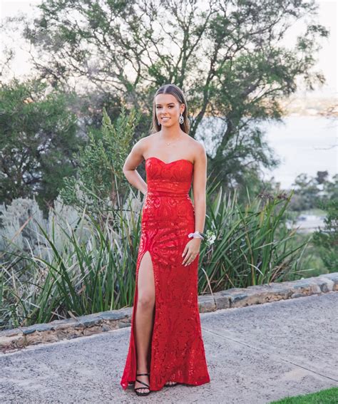 Bariano Custom Gown Red Hire For A Night