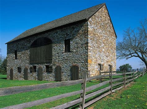 English Lake District Style Stone Barn Circa 1790 In Oley Valley Pa