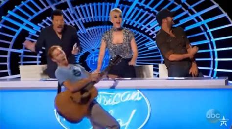 Katy Perry Steals First Kiss Off 19 Year Old American Idol Contestant And He Didnt Like It
