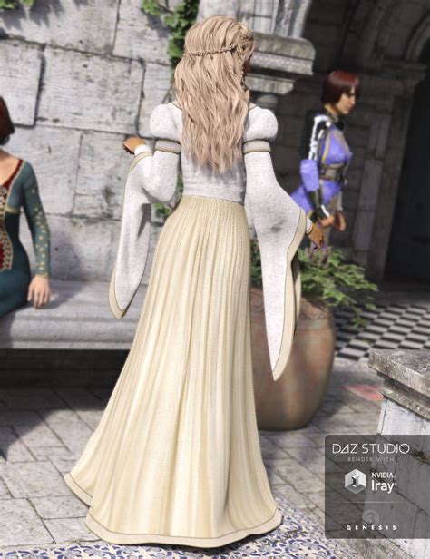 medieval princess dress for genesis 3 female s daz 3d