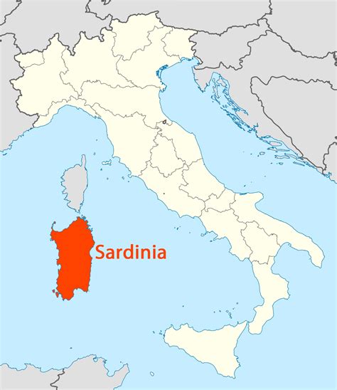 Location Of Sardinia Map Mapsofnet