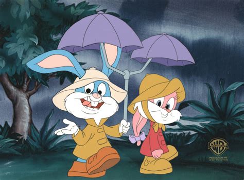 Tiny Toons Adventures Original Production Cel Babsbuster Bunny Rainy