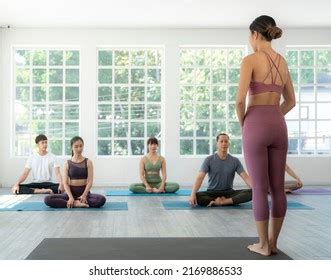 Asian Yoga Trainer Her Babe Pose Stock Photo Shutterstock