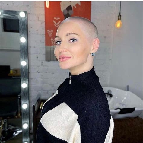 bald girl ideal beauty bald women balding new hair shaving pixie shaved heads buzz cuts