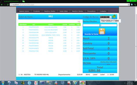 The front end of the software is visual basic and mysql is the backend of the software. PDV Web | Free Source Code & Tutorials