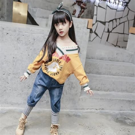 2018 Autumn New Childrens Wear Korean Fashion Solid Color Girls