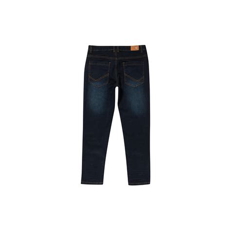 Dark Blue Plus Size Sturdy Fit Adjustable Waist Boys Jeans 22 42