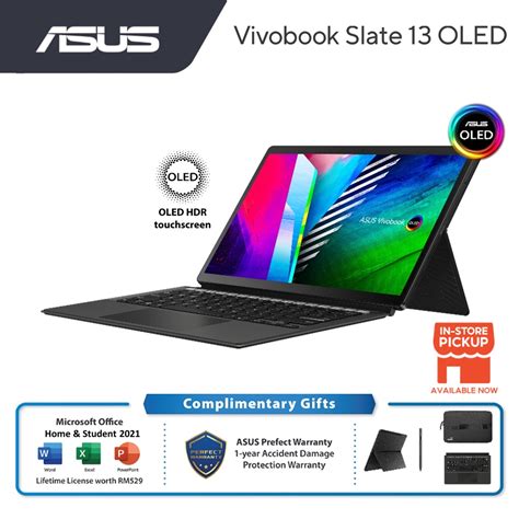 Asus Vivobook 13 Slate Oled T3300k Alq038ws 133 Fhd Touch 2 In 1
