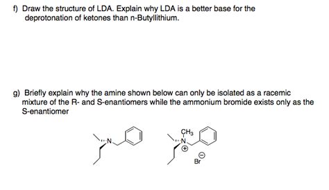 Solved Draw The Structure Of Lda Explain Why Lda Is A
