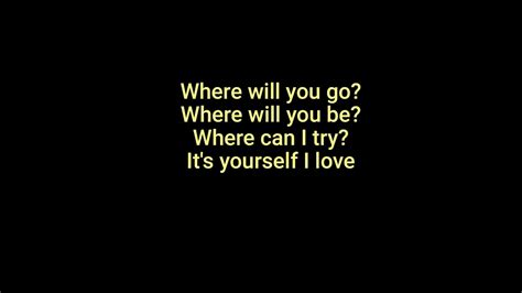 Discuss these find yourself, song lyrics with the community: GENESIS It's Yourself (lyrics) - YouTube