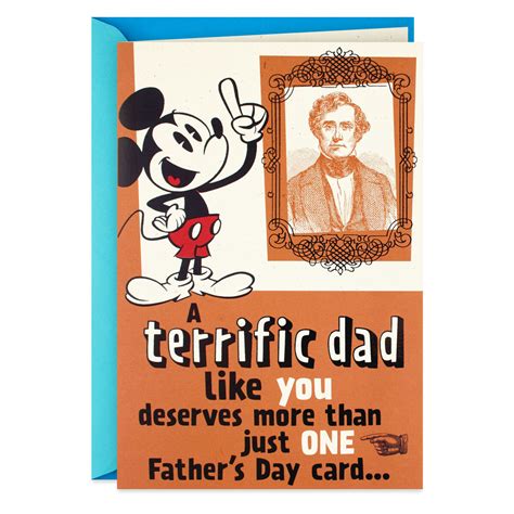 Disney Mickey Mouse And Friends Fathers Day Card With Mini Cards